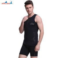 Mens Wetsuit 3MM High Quality SCR Neoprene + Mercerized Diving Vest Snorkeling Surfing Warmth Sleeveless Swimming Vest Black