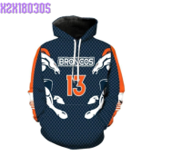 Denver Broncos Hoodie 3D Zipper Hoodies 3D 3D Zipper Hoodie 3D Zipper Hoodie