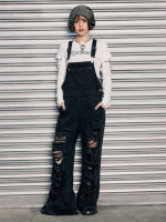 Cider Denim Solid Ripped Pocket Dungarees