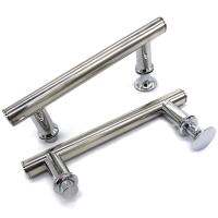 2pcsLot ABS Stainless Steel Brushed Sliding Knob Door Handle For Furniture Interior Shower Cabin Accessories Hardware