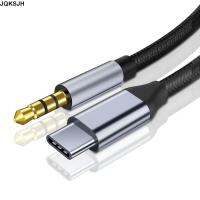 JQKSJH ฮีปโฟนลำโพงสมาร์ทโฟน USB C คอนเวอร์เตอร์สายสาย AUX เสียงสาย USB ชนิด C ถึง3.5มม