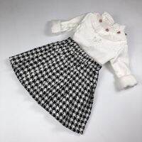 Winter New Girls Houndstooth Skirt College Style Plaid Warm Woolen Skirts for Girl Kids Pleated Faldas Princess Tutu 2-10years