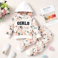 BOBO G Irls ฤดูใบไม้ร่วงสูทใหม่สุทธิสีแดงเด็กสไตล์ต่างประเทศแฟชั่นแขนยาวดอกไม้พิมพ์กระเป๋าคลุมด้วยผ้าด้านบน + กางเกงหลวมกีฬาชุด2ชิ้นสำหรับ1-5Years เก่า