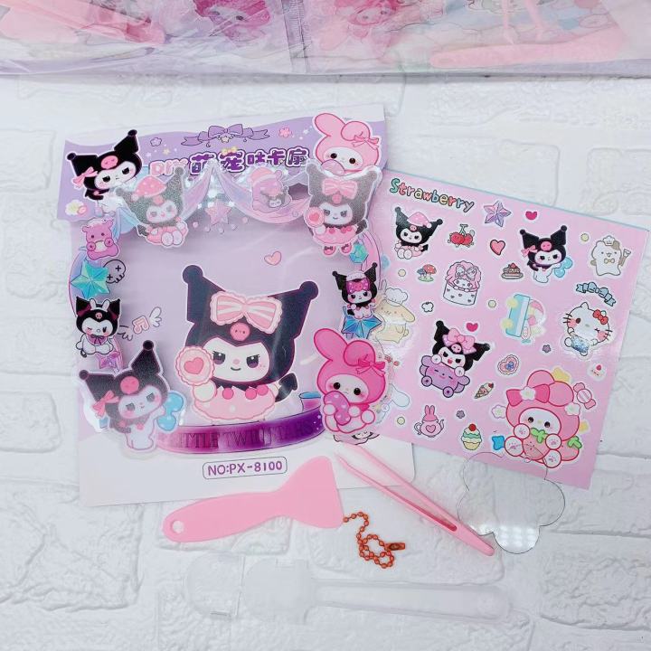 ชุดสร้างพัดทำมือสำหรับเด็กลายการ์ตูน-sanrio-diy-guka-พัดเมโลดี้น่ารักใหม่