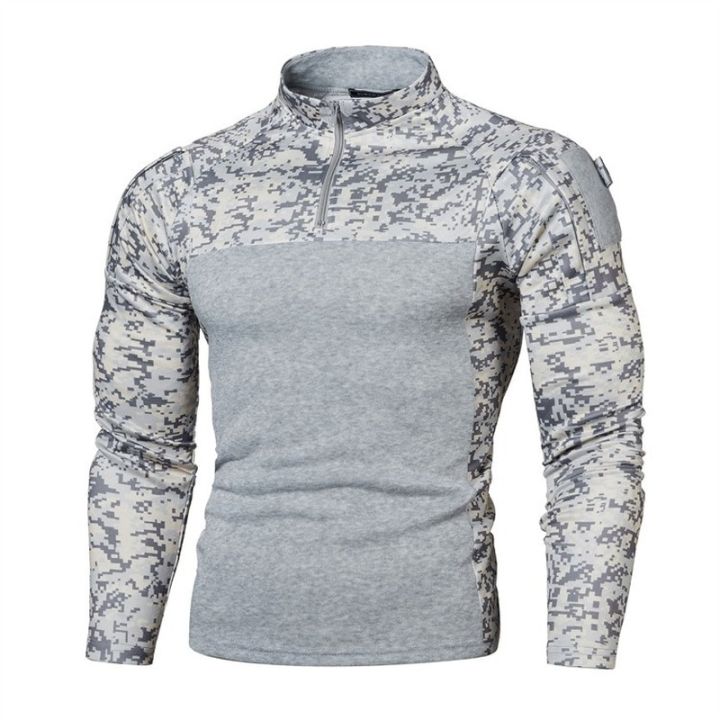 มาใหม่-บุรุษยุทธวิธีการต่อสู้เสื้อกันหนาวผู้ชายทหารเครื่องแบบพรางซิป-sweatsuits-สหรัฐกองทัพเสื้อผ้า-camo-เสื้อแขนยาว
