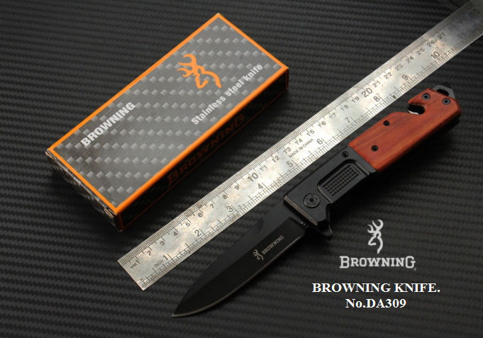 มีดพับ-browning-da309-stainless-steel-มีดsurvival-knife-ด้ามไม้