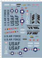 รายละเอียด148 USAF F16ต้นแบบ Fighting Falcon Model Kit Water Slide Decal