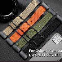 สายรัดข้อมือสายผ้าไนลอนสำหรับ GG-1000 GWG-100สายรัดข้อมือ GWG100อะไหล่นาฬิกา GSG-100อุปกรณ์สายรัดนาฬิกา24มม.