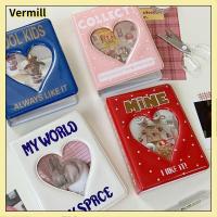 VERMILL 64กระเป๋า อัลบั้มรูป เป็นรูกลวง พีวีซีพีวีซี สมุดนามบัตร ของใหม่ รักหัวใจ ที่ใส่โฟโต้การ์ด สำหรับผู้หญิง