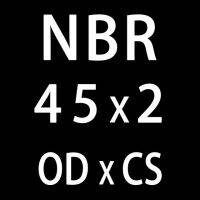 ความหนาซีลน้ำมันแหวนยางปะเก็น2มม. Od42/43/45/46/47/48/49/50*2มม. แหวนรอง20ชิ้น/ล็อตแหวนกันรั่วไนโตรไนไตรล์ (Od45Mm)