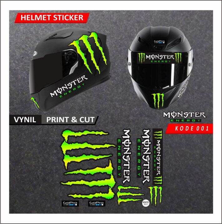 Sticker Helm variasi monster energy sticker helm variasi red bull