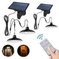 ♠ Split Solar Pendant Lamp Outdoor Indoor IP65 Waterproof LED Light with Remote Control Camping Garden Courtyard Linear Lighting