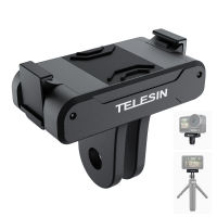 อะแดปเตอร์แม่เหล็กสองตัวของ Teleerin กล้องแอคชั่นแคมเมราอุปกรณ์เสริมสำหรับ DJI OSMO Action 3 4ตัวกล้องแอคชั่นแคมเมราไนล่อนอลูมิเนียมอัลลอยด์