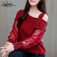 ✚▣ Sleeve Shirt Fashion Woman Blouses 2022 Shoulder Top Blouse Clothing Female 1224 40