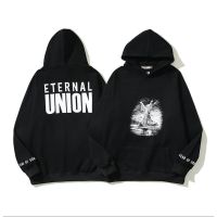 2023 NEWHigh Street FOG X UNION Eternal Letter Print R Distressed Relaxed Long Sleeve Hoodie