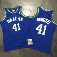 New Original Dense Embroidery Basketball Jersey NBA Dallas Mavericks No.41 Dirk Nowitzki No.5 Jason Kidd Jersey Vest