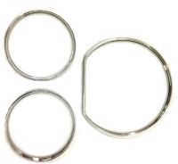 Chrome จัดแต่งทรงผม Dashboard Gauge Ring Set สำหรับ Mercedes Benz W210 00-02 / W202 00-02