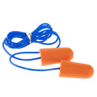 EC1001C PU FOAM EAR PLUG ที่อุดหูลดเสียง พียูโฟม มีสาย พองตัวช้าไม่เจ็บหู (3 คู่ ต่อ 1 ออเดอร์)