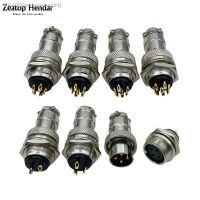 ♧✷□ 1Pcs Copper Gold Pin 2 3 4 5 6 7 8 Pin GX16 Aviation Connector 16mm Male Plug / Female Socket Industrial Welding Connectors