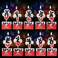 【CW】☍№✶  Hot Happy Birthday Number 0-9 Candles Cartoon Minnie Candle Decoration Supplies Gifts
