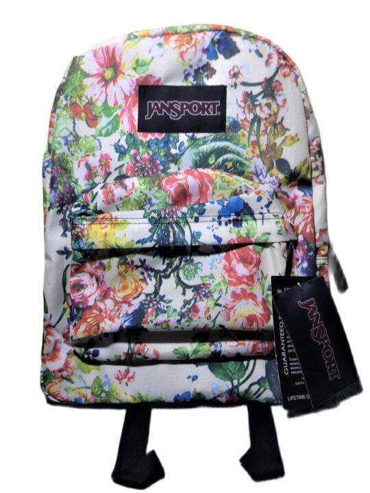 Jansport SuperBreak Backpack YELLOW Floral 1 Lazada PH