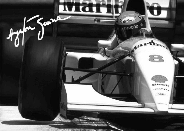 hot-ayrton-senna-f1-ภาพรถคลาสสิกศิลปะโปสเตอร์ผ้าไหมพิมพ์24x36inch