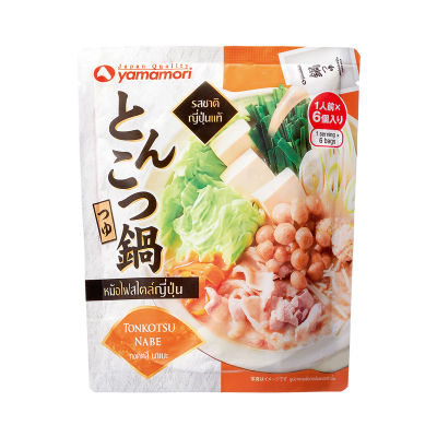 สินค้ามาใหม่! ยามาโมริ ทงคตสึ นาเบะ ซุปหม้อไฟสไตล์ญี่ปุ่น 27 มล. x 6 ซอง Yamamori Tonkotsu Nabe Soup 27 ml x 6 Bags ล็อตใหม่มาล่าสุด สินค้าสด มีเก็บเงินปลายทาง