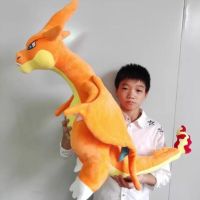 ตุ๊กตาตุ๊กตาของเล่น Charizard ขนาดใหญ่รูปโปเกมอน Pikachu ชาร์แมนเดอร์ของขวัญเด็กคริสมาสต์