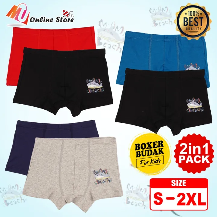 MU SELUAR DALAM KANAK KANAK LELAKI 2IN1 / BOYS BOXER / BOXER 2 HELAI ...