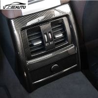 FastshippingCar ด้านหลัง Air Conditioner Outlet Vent กรอบสติกเกอร์ Trim Fit สำหรับ BMW 3 Series 3GT F30 F34 2013-2019อุปกรณ์ตกแต่งภายใน Hotsale