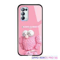 UCUC เคสโทรศัพท์เคสสำหรับ OPPO Reno 5 Pro 5G ปลอก Reno5 Pro ชายยอดนิยมแบรนด์ชายการ์ตูนเคสมือถือ เคสโทรศัพท์ เคส Girls Limited Edition กระจกเทมเปอร์ปลอก Slim ขอบซิลิโคนฝาครอบโทรศัพท์