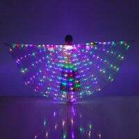 【CW】 LED Isis Wing   Belly Dance Glow Light Up Costume Party Club Wear Angel Wings with Sticks for Women and Girl