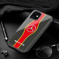 เคสสำหรับไอโฟนโทรศัพท์กันกระแทก Mercedes-Benz 14 /Pro/plus/pro Max/ 13/12/11-กระจกป้องกัน