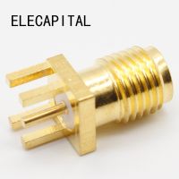 2017 Hot End Launch PCB Mount SMA Female Plug Straight RF connector Adapter 5pcs Electrical Connectors