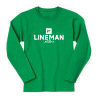 เสื้อยืด คอกลม แขนยาว ลาย lineman delivery express  cotton 100%  NO.32  ผ้าบาง ใส่สบาย ไม่ร้อน สินค้าพร้อมส่ง