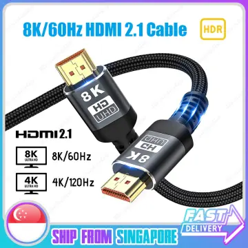 1m/1.5m/3m/5m Professional Monitor Audio Video Cord Digital 8K@60Hz  4K@120Hz HD 2.1 Cable HDMI Cable 48Gbps 2M 