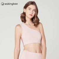 Wakingbee x Asava Draped Bra (Blush) สปอร์ตบรา ไหล่เดียว ทรงคร้อป ผ้าดี กระชับ ใส่ว่ายน้ำได้