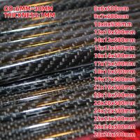 2Pcs/lot 500mm 3K Real Carbon Fiber Tube 3K Twill Glossy Composite Material Pipe Length 500mm Thickness 1mm Wires Leads Adapters