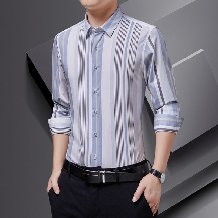 zzooi-browon-fashion-shirts-for-men-patchwork-slim-fit-long-sleeve-men-shirts-turn-down-collar-casual-business-work-dress-shirts-men