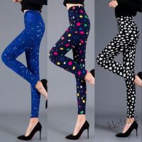 【hot sale】☢﹉❖ D19 Las All-Match Leggings Milk Silk Stretch Leggings Star Print Trendy Outer Wearable Womens Trousers