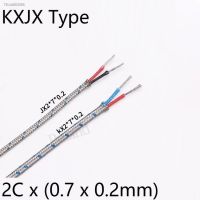 ✼☜ KXJX Type Thermocouple Wire Stainless Steel Shielded 2Cores Glass Fiber Braided Sensor Temperature Measuring Compensation Cable