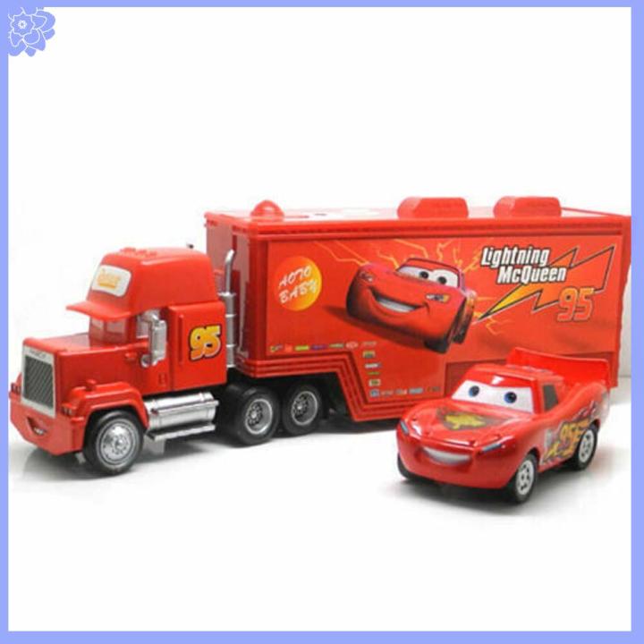 on sale] TOYS STORY DISNEY PIXAR CARS LIGHTNING MCQUEEN TRUCK & MACK  SUPERLINER CAR DIECAST KIDS TOY FOR KIDS 