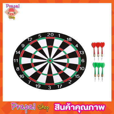 กระดานปาเป้า ขนาดมาตรฐาน 17 นิ้ว เกมปาเป้า DART BOARD แบบหนา บอร์ดปาเป้า ปาได้ทั้ง 2 หน้า พร้อมลูกดอก 6 ลูก