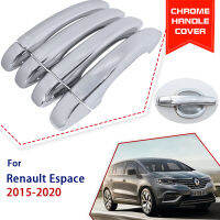 Chrome Outer Door Handle Cover for Renault Espace 5 V 2015 2016 2017 2018 2019 2020 Car Parts Accessories Decorate Sticker Trim