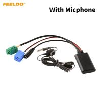 FEELDO Car Aux-in Wireless Bluetooth Adapter Module Audio Receiver With Micphone for Renault Double Plugs Host AUX Cable HQ3337