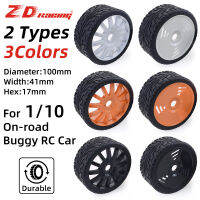 ZD Racing 100mm Rubber Tyres Wheels 17mm Hex for Redcat HSP HPI Kyosho Hobao Team Losi Carson 18 Buggy On-road Car