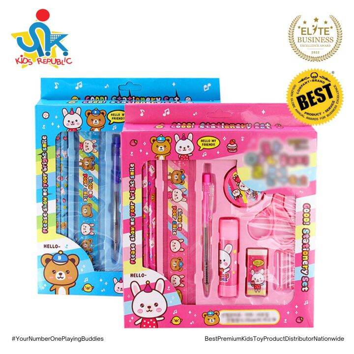 Kids Stationery Set Pen Pencil Eraser Ruler Lazada PH
