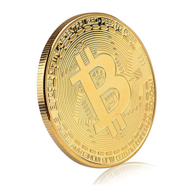 Gold Plated Bitcoin เหรียญสะสมงานศิลปะคอลเลกชันของขวัญทางกายภาพเหรียญที่ระลึกโลหะโบราณเลียนแบบ-kdddd