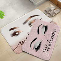 Anti-slip Absorb water Bath mat Cartoon eyelash Bathroom kitchen bedroon floor mat Entrance kids prayer mat 40*60cm 0050