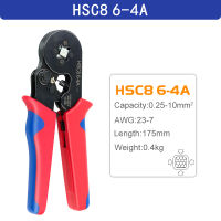 YEFYM Pliers Crimp tools HSC8 6-4 0.25mm²-10mm² for Pintube type terminal and 1200pcsbox ferrule Terminals black tool kit